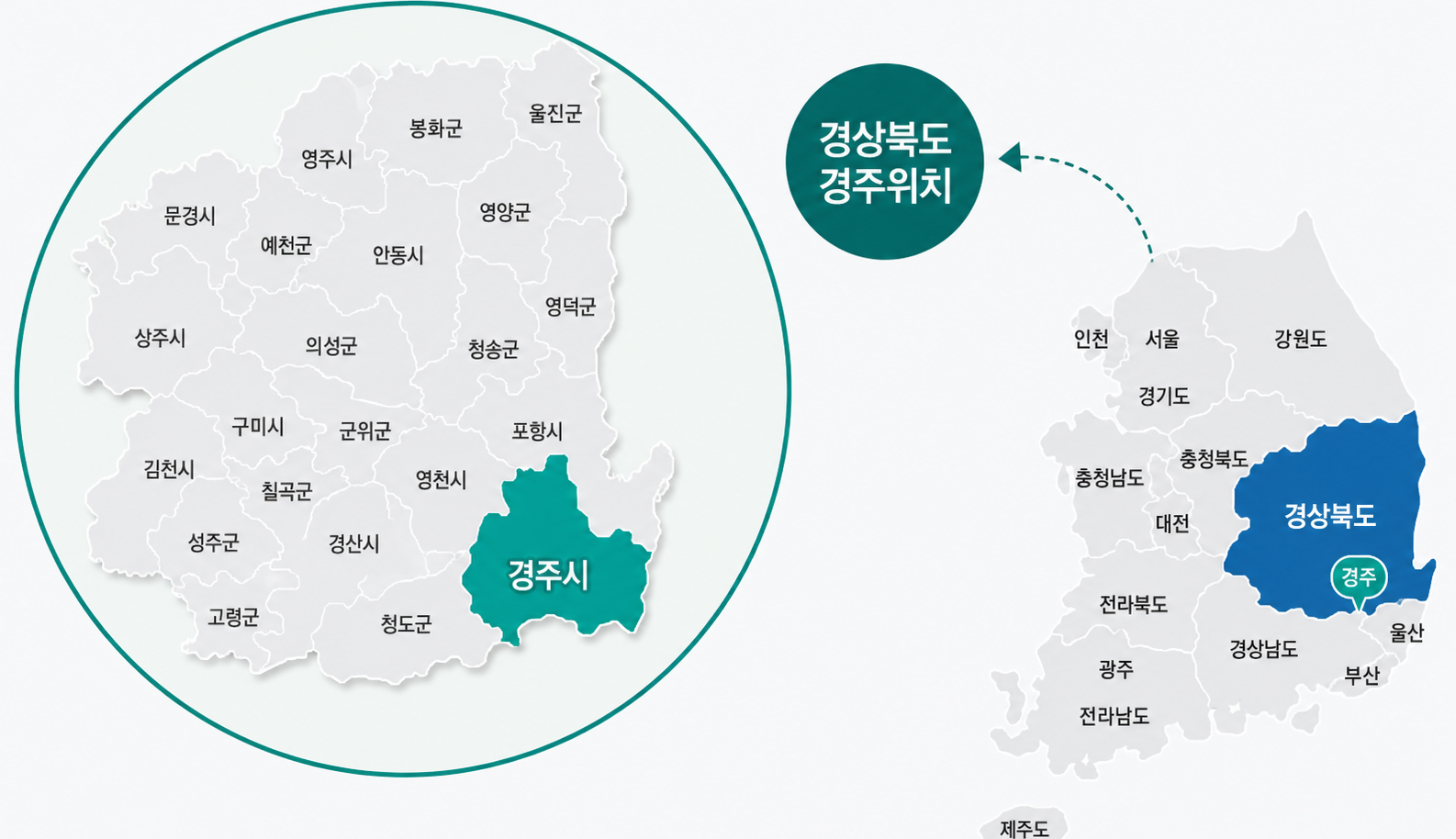경상북도 경주시 위치 지도