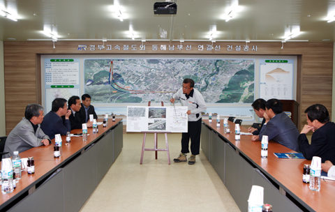 KTX노선과동해남부선연결공사민원현장점검