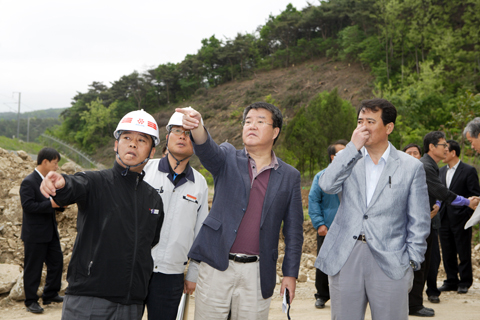 KTX노선과동해남부선연결공사민원현장점검