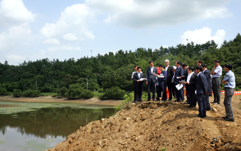 북군저수지 누수 현장 점검