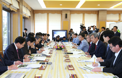 2014년 국정감사 중 현장 시찰