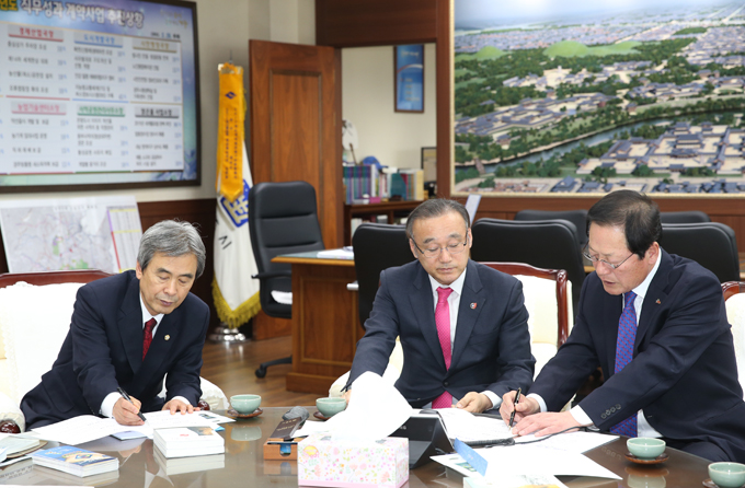 김영석 영천시장 시장실 내방