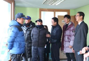 야구 동계훈련장 격려 방문
