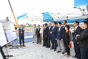 한국원자력 환경공단 신축현장 시찰