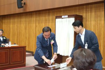 제8대 전반기 경주시의회 의장단 선거 투표