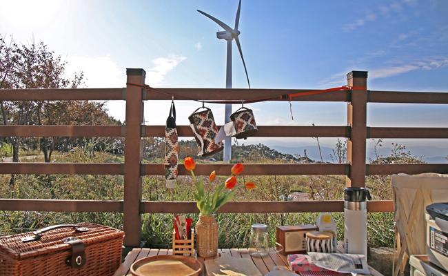 경주 풍력발전에서 차크닉 즐기기