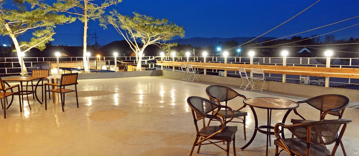 카페 능 루프탑 야경