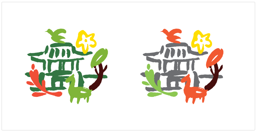 경주동궁원 그래픽모티브