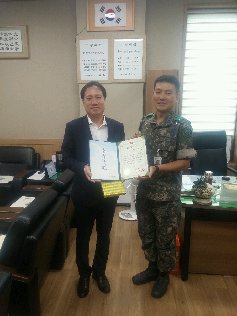 50사단장 표창 수상
