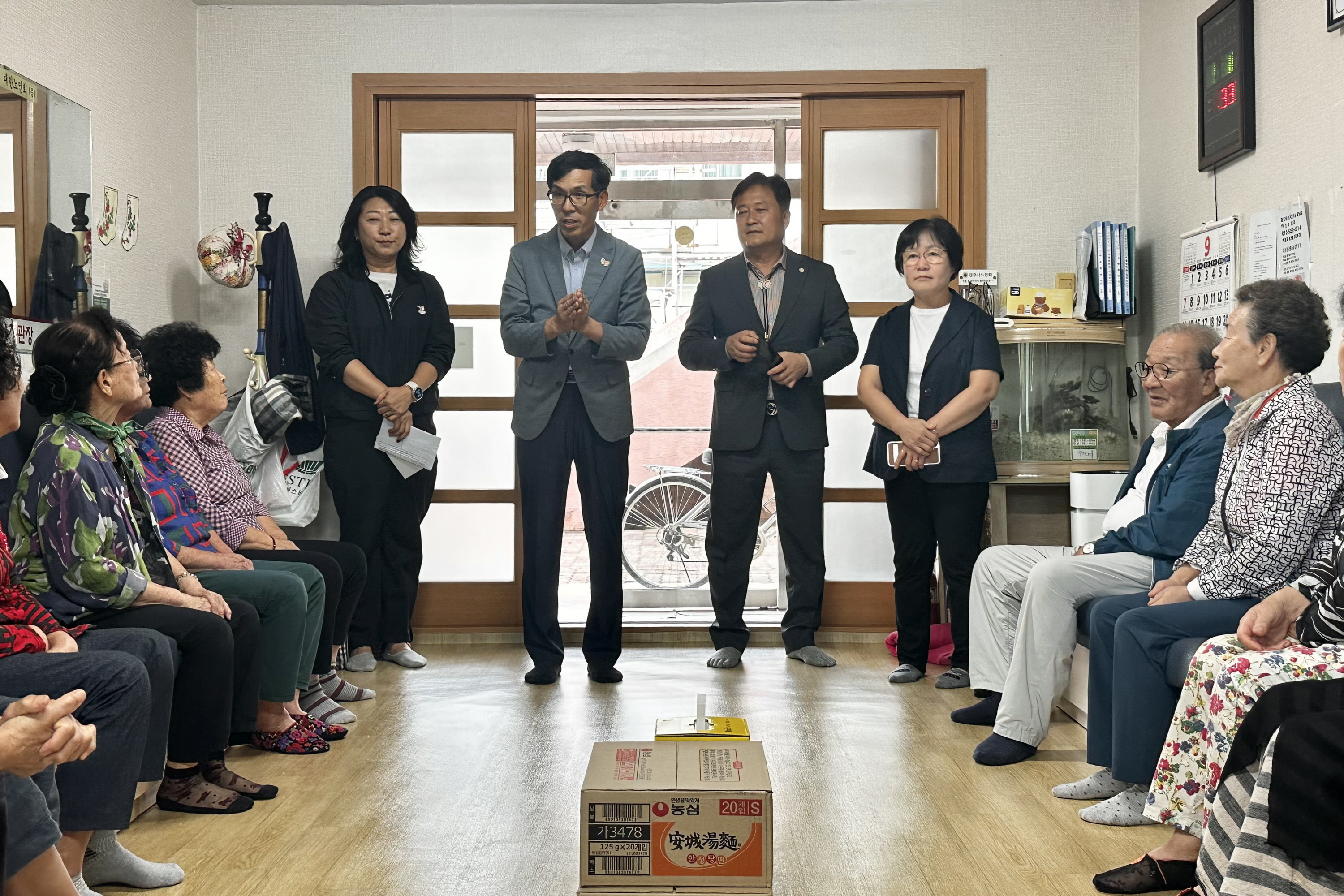 황오동·중부동 통합에 따른 경로당 순회 방문 실시
