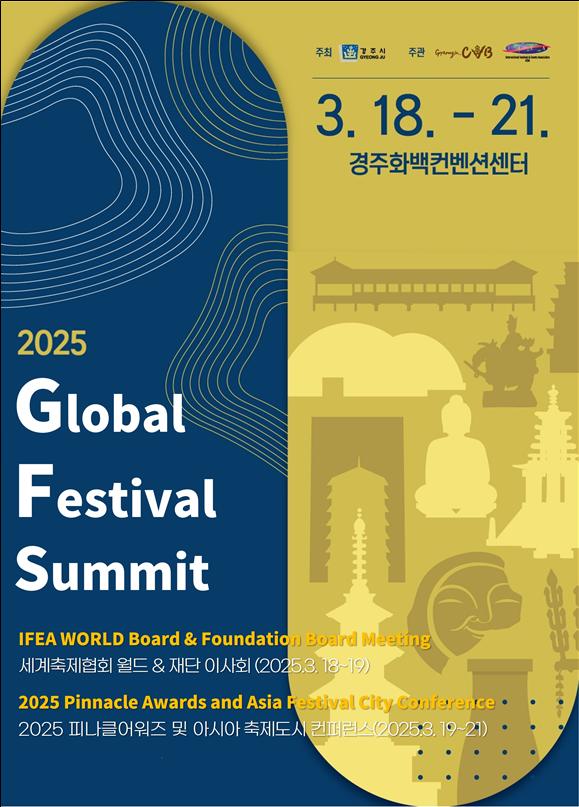 ‘세계축제 정상회의 2025(Global Festival Summit 2025)’가 다음달 18일부터 21일까지 경주화백컨벤션센터에서 열린다. 사진은 행사 포스터.